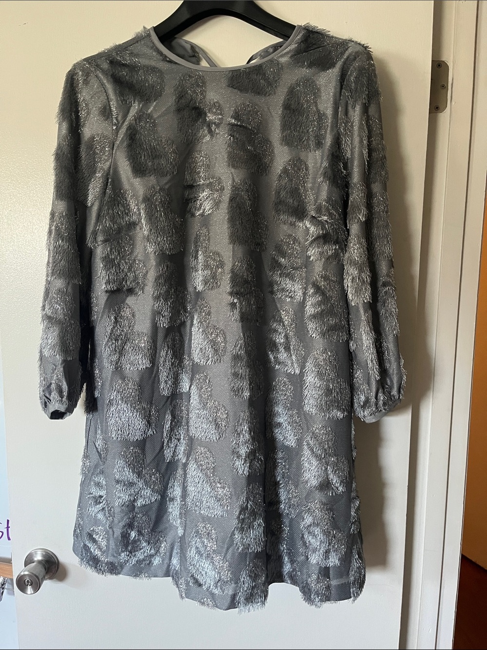 Hutch Gray Textured Mini Dress
